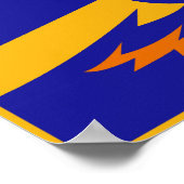 Marathonläufer oder Jogger auf der Bergstraße Poster (Ecke)