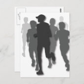 Marathonläufer Postkarte (Vorne/Hinten)