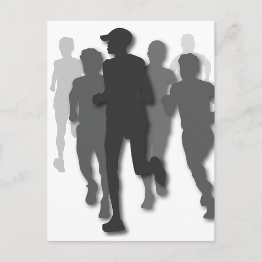 Marathonläufer Postkarte (Vorderseite)