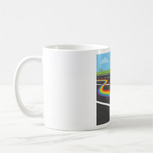 Marathonläufer Schnecke Süßer Regenbogenpfad Kaffeetasse