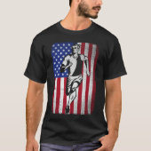 Marathonläufer und Jogger unter amerikanischer Fla T-Shirt (Vorderseite)