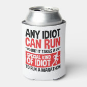 Marathonläuferin jeder Idiot kann laufen Dosenkühler (Kanne Vorderseite)