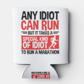 Marathonläuferin jeder Idiot kann laufen Dosenkühler (Rückseite)
