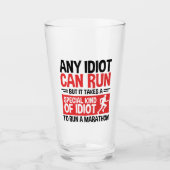 Marathonläuferin jeder Idiot kann laufen Glas (Vorderseite)