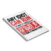 Marathonläuferin jeder Idiot kann laufen Notizblock (Rechte Seite)