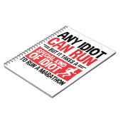 Marathonläuferin jeder Idiot kann laufen Notizblock (Linke Seite)