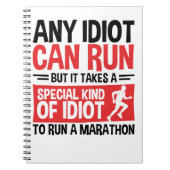 Marathonläuferin jeder Idiot kann laufen Notizblock (Vorderseite)