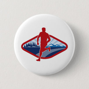 Marathonquerland-Straßenläufer-Rüttler-Fitness Button