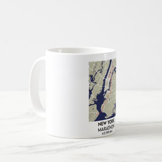 Marathonreise in den USA Kaffeetasse (Vorderseite Links)