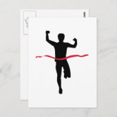 Marathonsieger Postkarte (Vorne/Hinten)