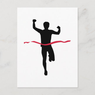 Marathonsieger Postkarte