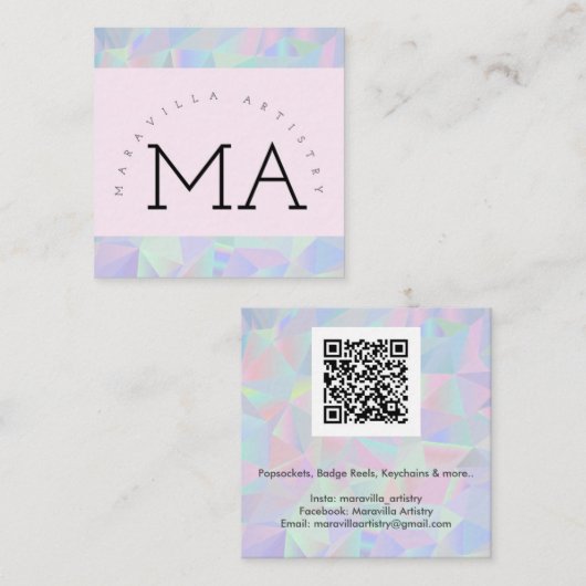 Maravilla Artistry Quadratische Visitenkarte (Vorne/Hinten)