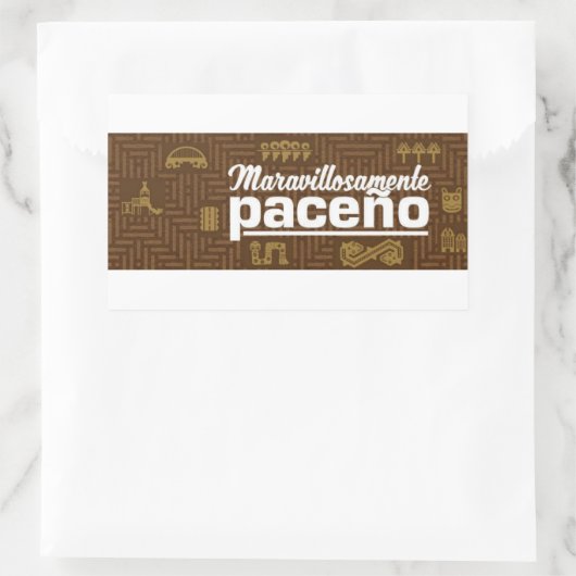 Maravillosamente paceño rechteckiger aufkleber (Tasche)