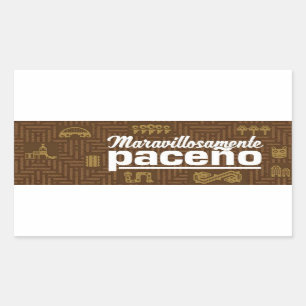 Maravillosamente paceño rechteckiger aufkleber