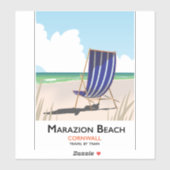 Marazion Beach Cornwall Strandproster Aufkleber (Blatt)