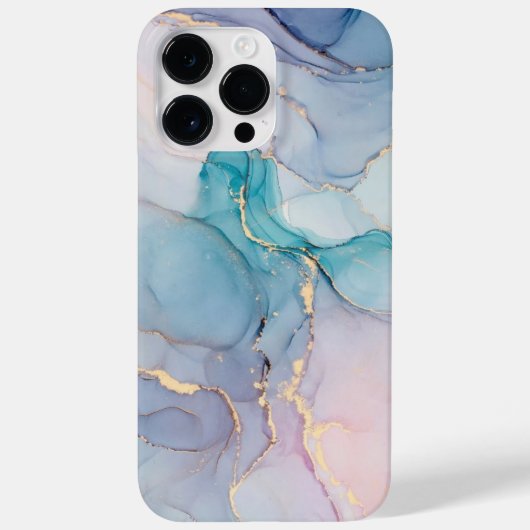 Marbal und Gold Glitzer iPhone 14 Pro Max Fall Case-Mate iPhone Hülle (Rückseite)