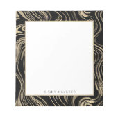 Marbed Gold Personalisiert Notepad 5.5" x 6" Notizblock (Vorderseite)