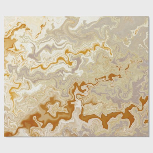 Marbeliertes Gold Geschenkpapier (Flach)