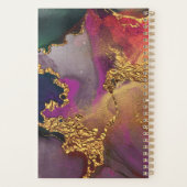 Marbella Aquarellgold lila-blaues grünes Drehbuch Planer (Rückseite)