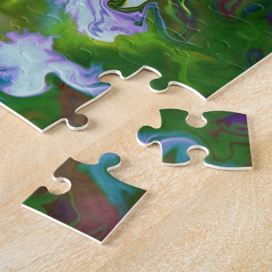 Marbella Art April grün, weiß gelb - schwer Puzzle (Seite)