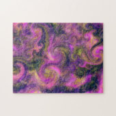 Marbella Art August Rosa grüne Wirbel - schwer Puzzle (Horizontal)