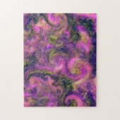 Marbella Art August Rosa grüne Wirbel - schwer Puzzle (Vertikal)