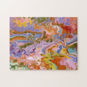 Marbella Art Colorful Flow orange violett Puzzle (Horizontal)
