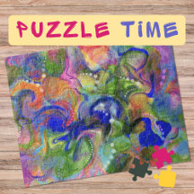 Marbella Art Mai blau grün orange - schwierig