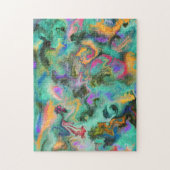 Marbella Art März Orange Türkis Rosa - Puzzle (Vertikal)