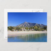 Marbella Beach an der Costa del Sol in Spanien Postkarte (Vorne/Hinten)