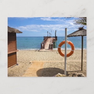 Marbella Beach in Spanien Postkarte