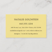 Marbella Black and Gold Lash Brow Salon Loyalty Ca Visitenkarte (Rückseite)