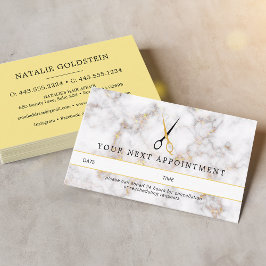 Marbella Black Gold Haar Schere Ernennung Karte