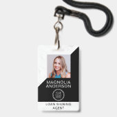 Marbella Black Logo Foto Mobile Notary Ausweis (Vorderseite mit Lanyard)
