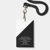 Marbella Black Logo Foto Mobile Notary Ausweis (Rückseite mit Lanyard)