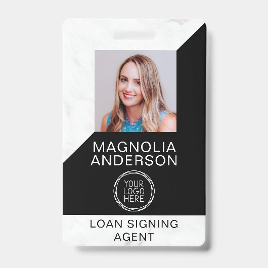 Marbella Black Logo Foto Mobile Notary Ausweis (Vorderseite)
