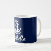 Marbella - Blau-Weiß-Tasse im maritimen Stil Kaffeetasse (VorderseiteRechts)