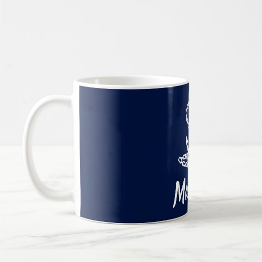 Marbella - Blau-Weiß-Tasse im maritimen Stil Kaffeetasse (Links)