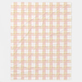 Marbella Champagner Peach Pink Kariert Fleecedecke (Vorderseite)