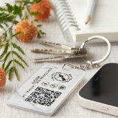 Marbella Custom Logo QR Social Marketing Notary Schlüsselanhänger (Vorderseite rechts)
