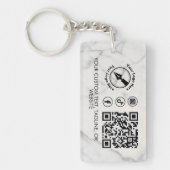 Marbella Custom Logo QR Social Marketing Notary Schlüsselanhänger (Vorderseite)