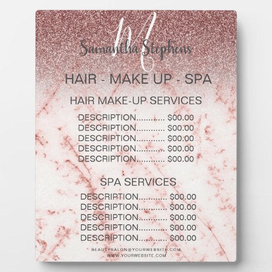 Marbella Dark Pink Glitzer Haare WELLNESS-CENTER S Fotoplatte (Vorderseite)