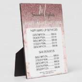 Marbella Dark Pink Glitzer Haare WELLNESS-CENTER S Fotoplatte (Seite)