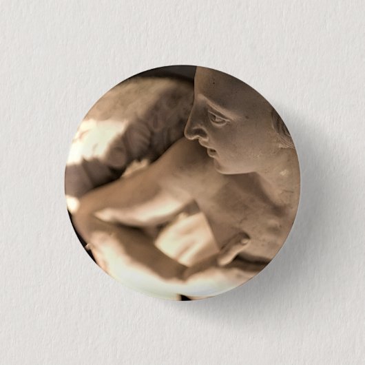 Marbella Engel Skulptur Kunst Button (Vorderseite)