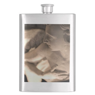 Marbella Engel Skulptur Kunst Flachmann