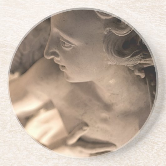 Marbella Engel Skulptur Kunst Getränkeuntersetzer (Vorne)