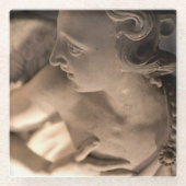 Marbella Engel Skulptur Kunst Glasuntersetzer (Vorderseite)