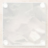 Marbella Engel Skulptur Kunst Glasuntersetzer (Rückseite)