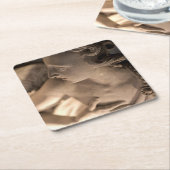 Marbella Engel Skulptur Kunst Rechteckiger Pappuntersetzer (angewinkelt)