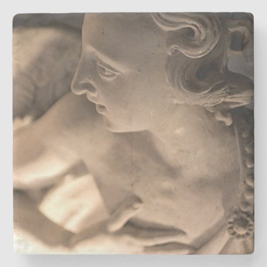 Marbella Engel Skulptur Kunst Steinuntersetzer (Vorderseite)